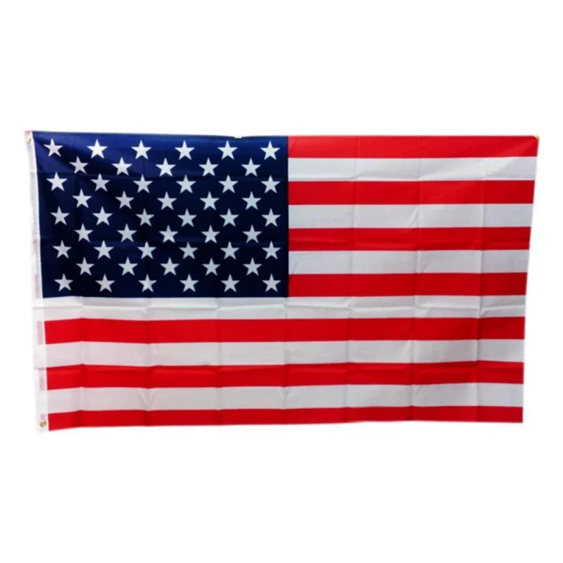 90*150cm USA Flag Red Line Flag With Brass Grommets Polyester American Flag for American Independence Day Double Sided Printed