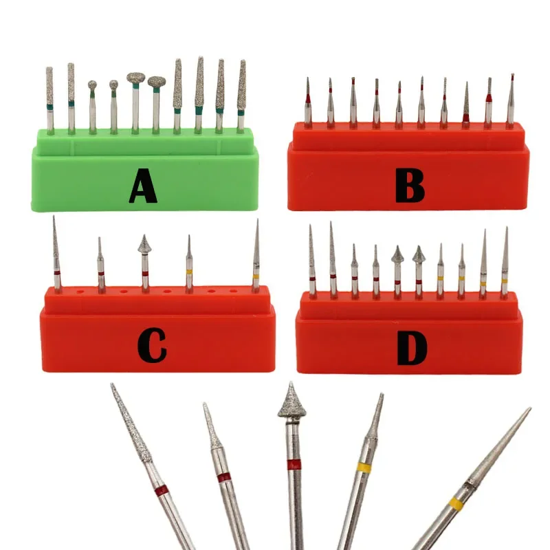 

Dental Diamond Burs Kit Drills Teeth Polishing Bit Interproximal Enamel Reduction Set for Dental Lab High Speed Handpiece Clinic