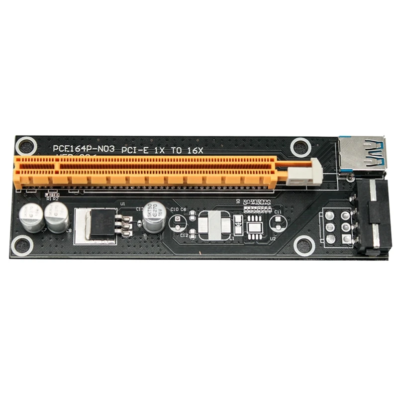 VER006 USB 3.0 Pci-E Riser Card PCI-E 1X To 16X 4Pin Image Extension Cable BTC/ETH Game Adapter Card Bitcoin Mining