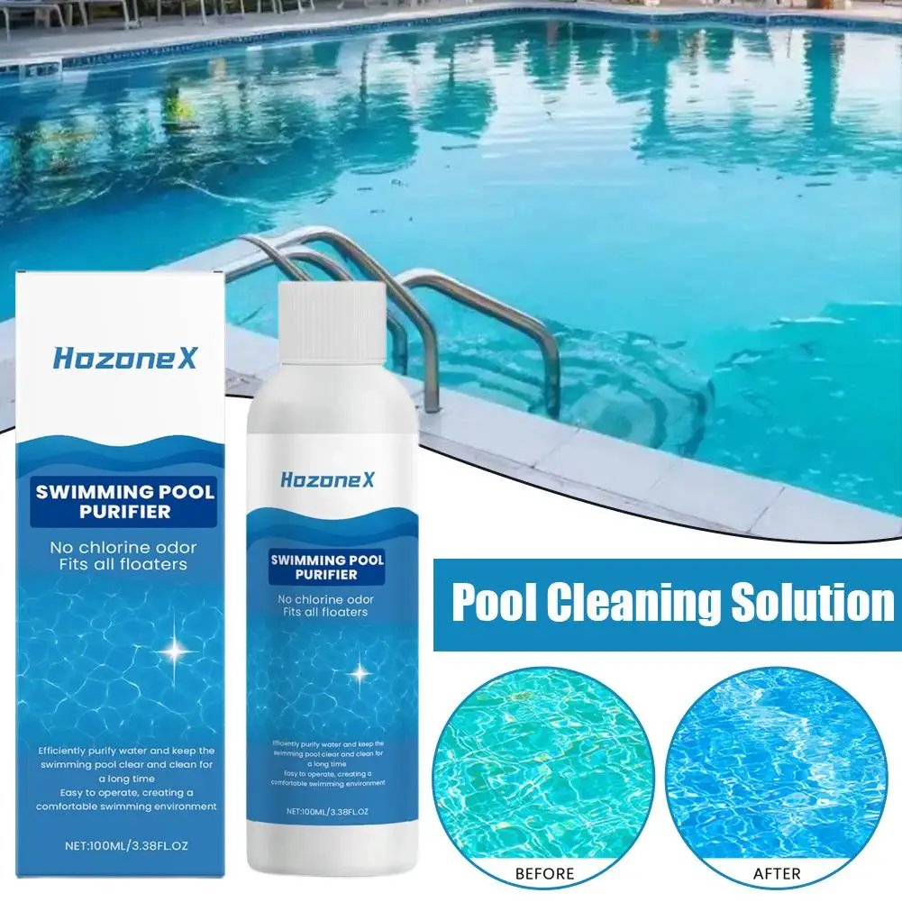 1-10pcs Pool Purifier Liquid Pool Water Clarify No Odor Clean Dirt Fast Dissolving Cleaning Solution for Pool Maintenance Tool