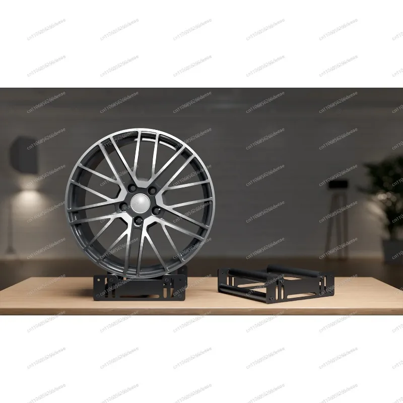 360° Rotating Wheel Display Stand – Adjustable Size Rim Holder | For Showroom & Auto Parts Display