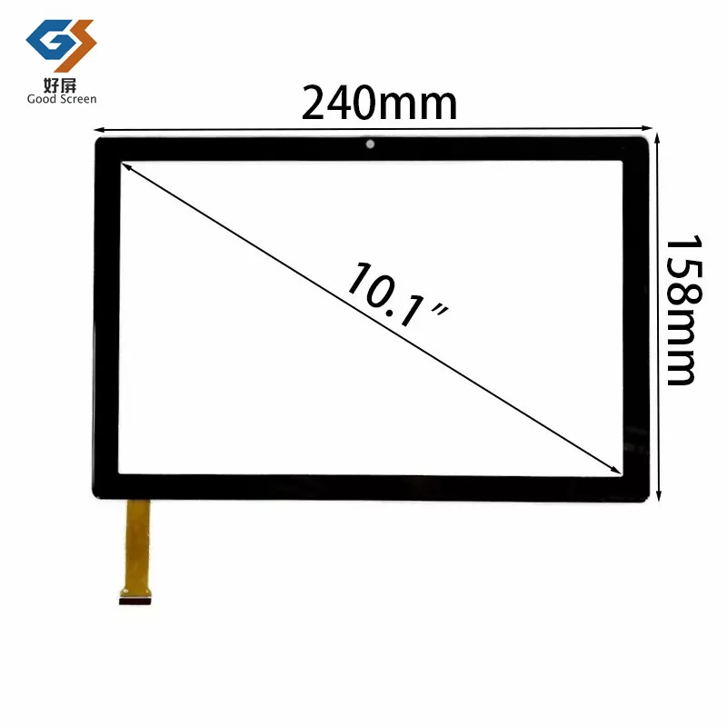 Czarny 10,1 cala dla urządzeń Sky Pad 10 Max Tablet komputer kondensator ekran dotykowy cyfrowy czujnik meanticzny czujnik 240x158mm 45Pin