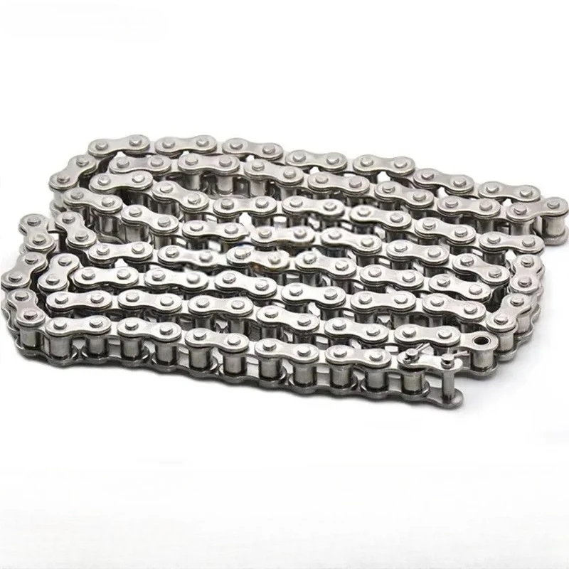 304Stainless Steel Roller Chain 1-1.524 Meter Single/Double Strand Industrial Strength 04C 05B 06B/C 08A/B 10A 12B Plastic Chain