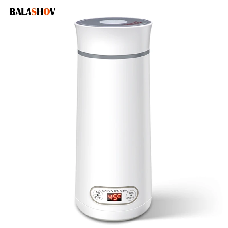 Portable Electric Kettle For Travel Stainless Steel Kettle Mini Electric Water Bottle Thermal Cup For Tea Coffee Boil Hot Water