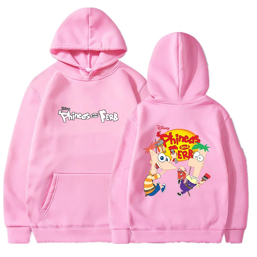 

Толстовки Disney Phineas And Ferb для мужчин и женщин, толстовки с капюшоном для мальчиков и девочек, студенческие толстовки в стиле хип-хоп
