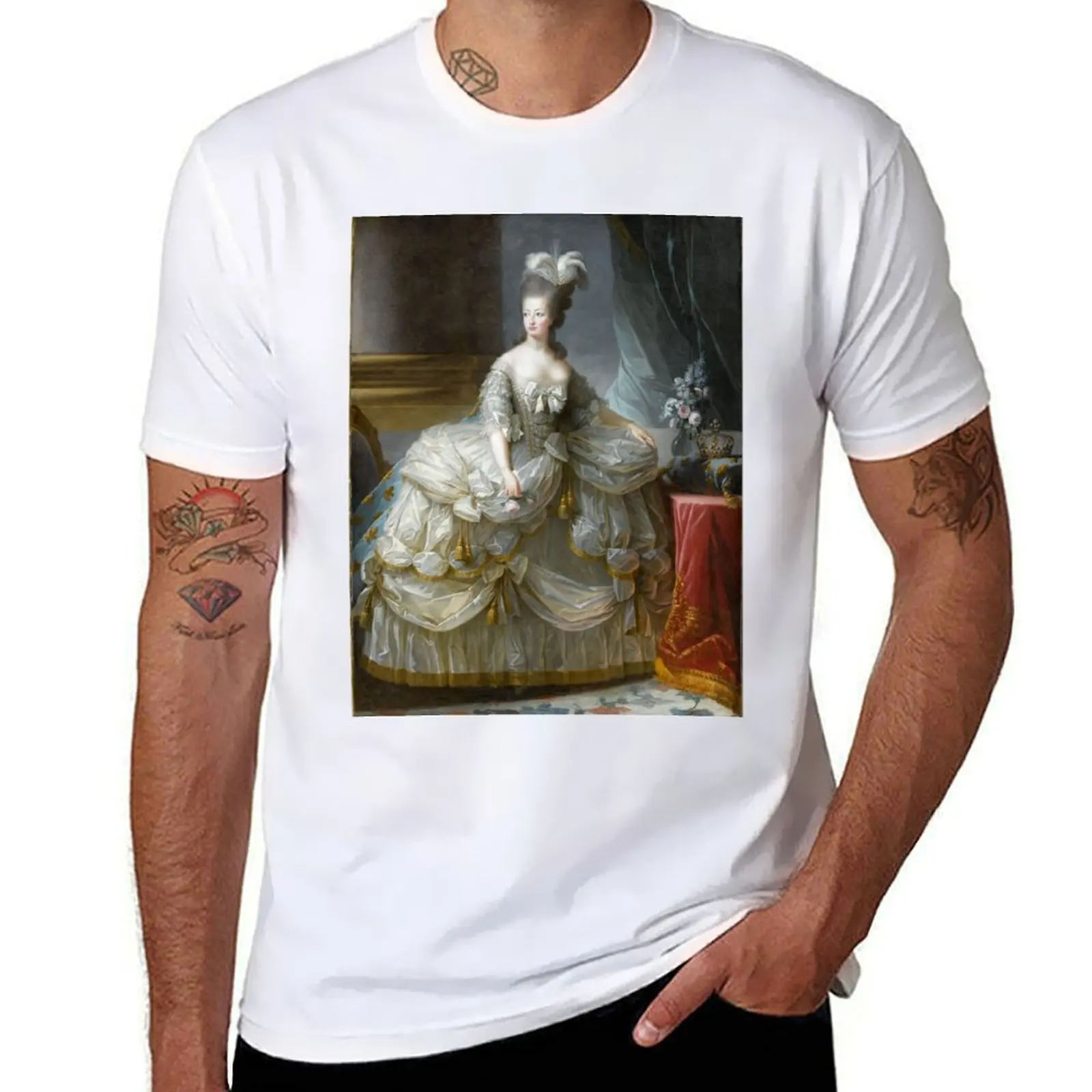 Marie-Antoinette reine de France – Anonymous, d' zas Louise-Elisabeth Vigée Le Brun T-Shirt T-Shirts für Männer, lustiges Baumwoll-T-Shirt