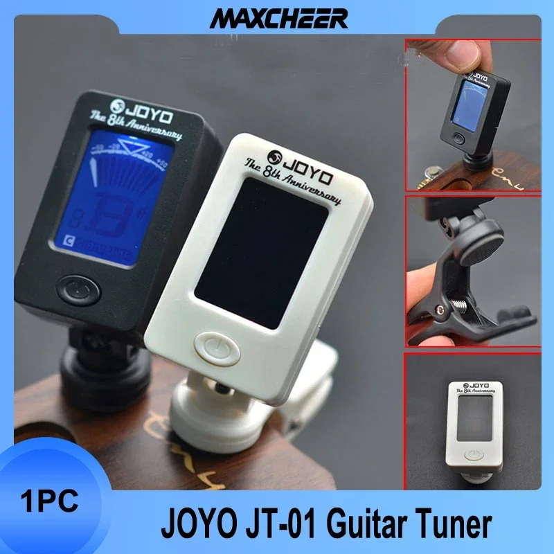 

JOYO JT-01 LCD Clip-on Guitar Tuner Bass Tuner Violin Tuner Ukuele Chromatic Universal 360 Degree Rotatable Sensitive