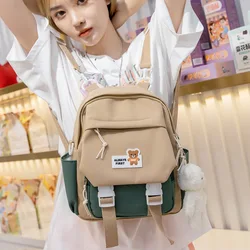 Small Women Backpacks Girls School Bag Waterproof Nylon Kawaii Japanese Casual Young Girl Bag Korean Style Female Mini Mochilas