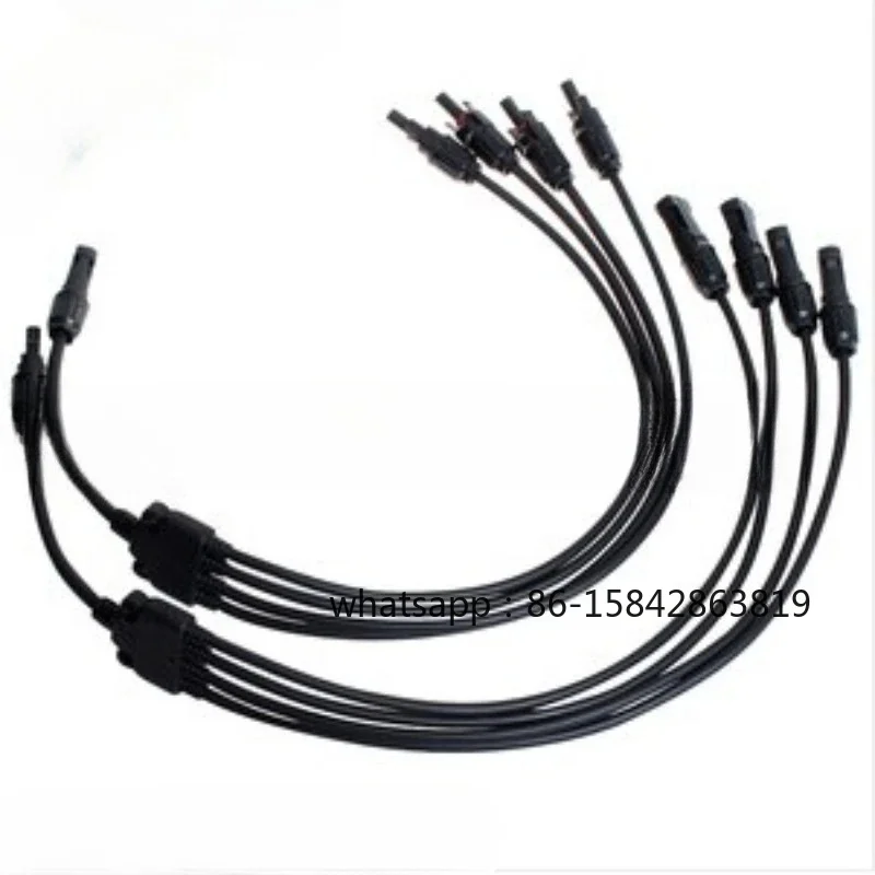 Photovoltaic connector Y-type five-way MC4 connector 4 sink 1 branch 4 in and out(1pcs) view 3