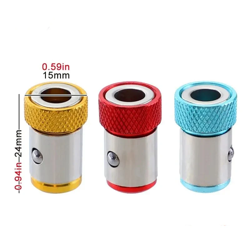 3PCS Magnetic Bit Holder Alloy Electric Magnetic Ring Screwdriver Bit Head Holder Anti Corrosion Magnetizer for Bit view 5