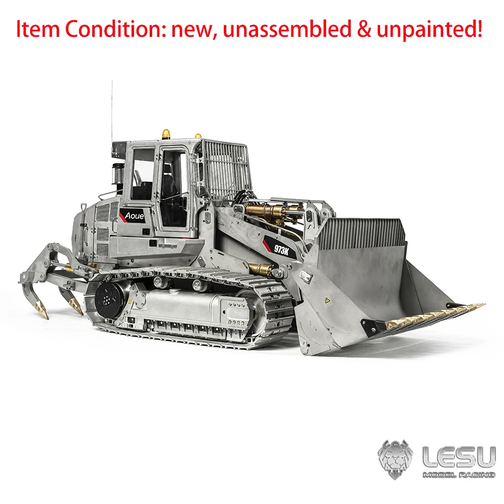 LESU 973K KIT RC 1/14 Track Loader Hydraulic Metal Heavy Machine Vehicles Radio Control Cars Truck Light Sound Toy TH23767