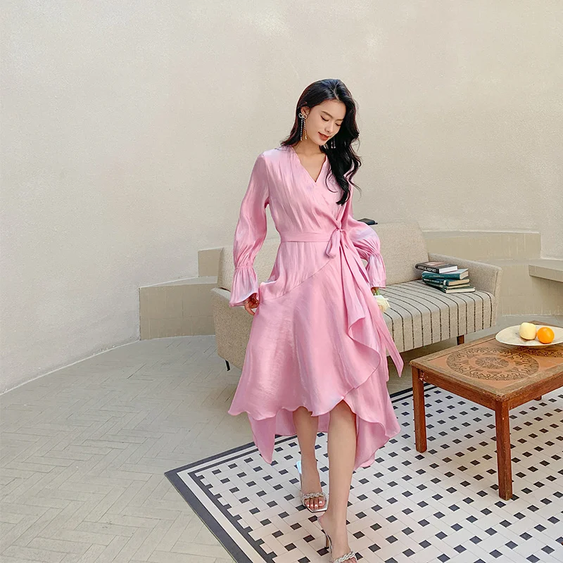 

French Light Luxury Glass Pearlescent Nightgown Women's Summer Morning Robe Nightgown Women's Home Set Clothes Can Worn Outside