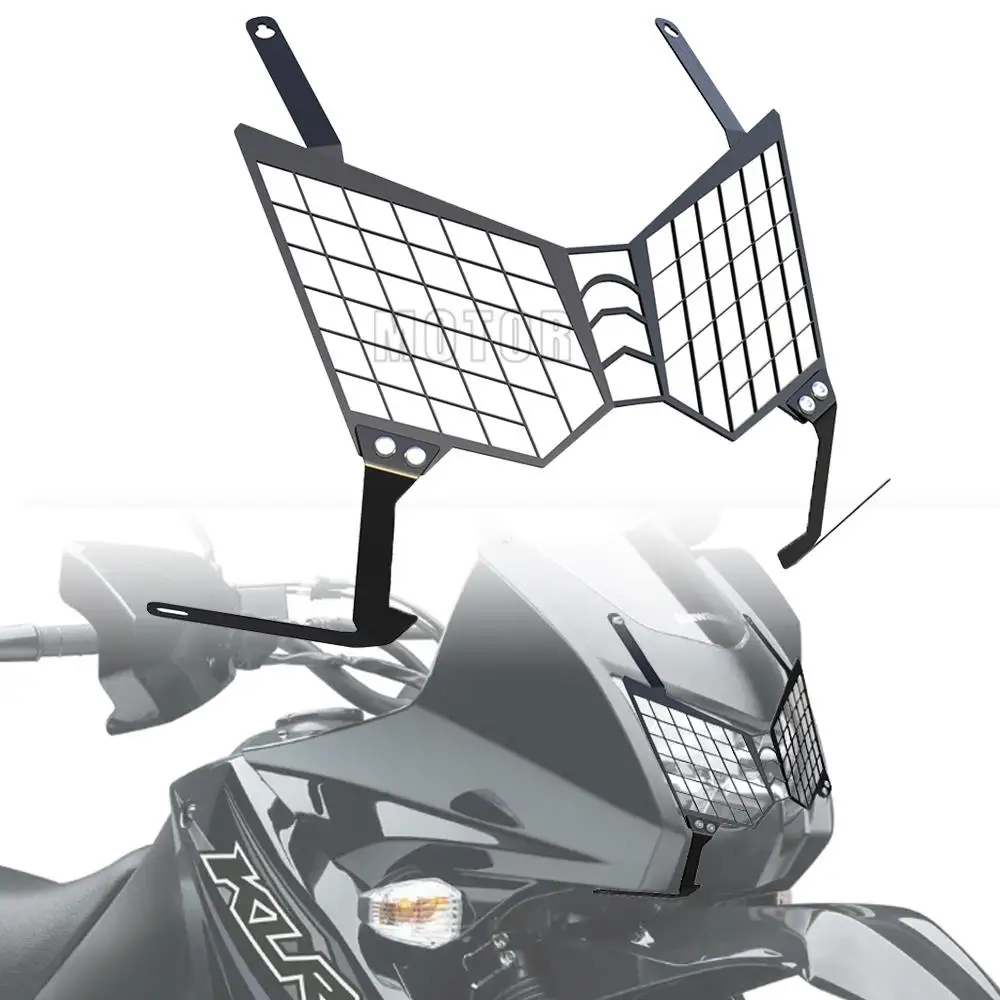 

KLR650 2008-2010 2011 2012 2013 2014 2015 2016 2017 2018 Защитная крышка гриля мотоциклетной фары для Kawasaki KLR 650