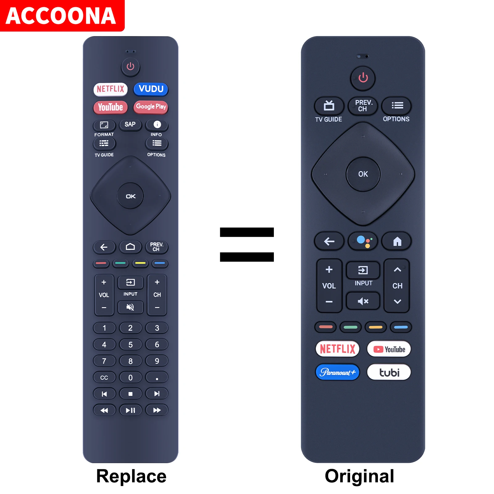 

URMT26CND001 S4X-RF439A RF439A-V06 Voice Replaced Remote Control for Philips Android TV 55PFL5766/F6 43PFL5766/F7