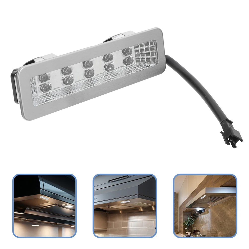 3 Pcs LED Range Hood Light Bulbs Kitchen Cooker Lamp Rectangle High Brightness Dual Saving Cold Light Replacement
