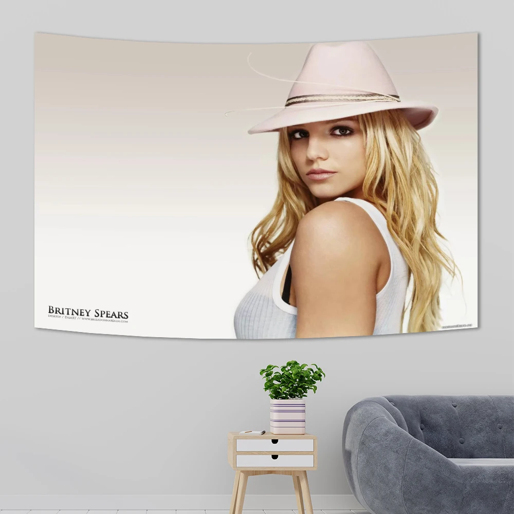 American pop singer Britney Spears Hippie Wall Hanging Tapestries Art Science Fiction Room Home Decor Kawaii Room Decor kpop