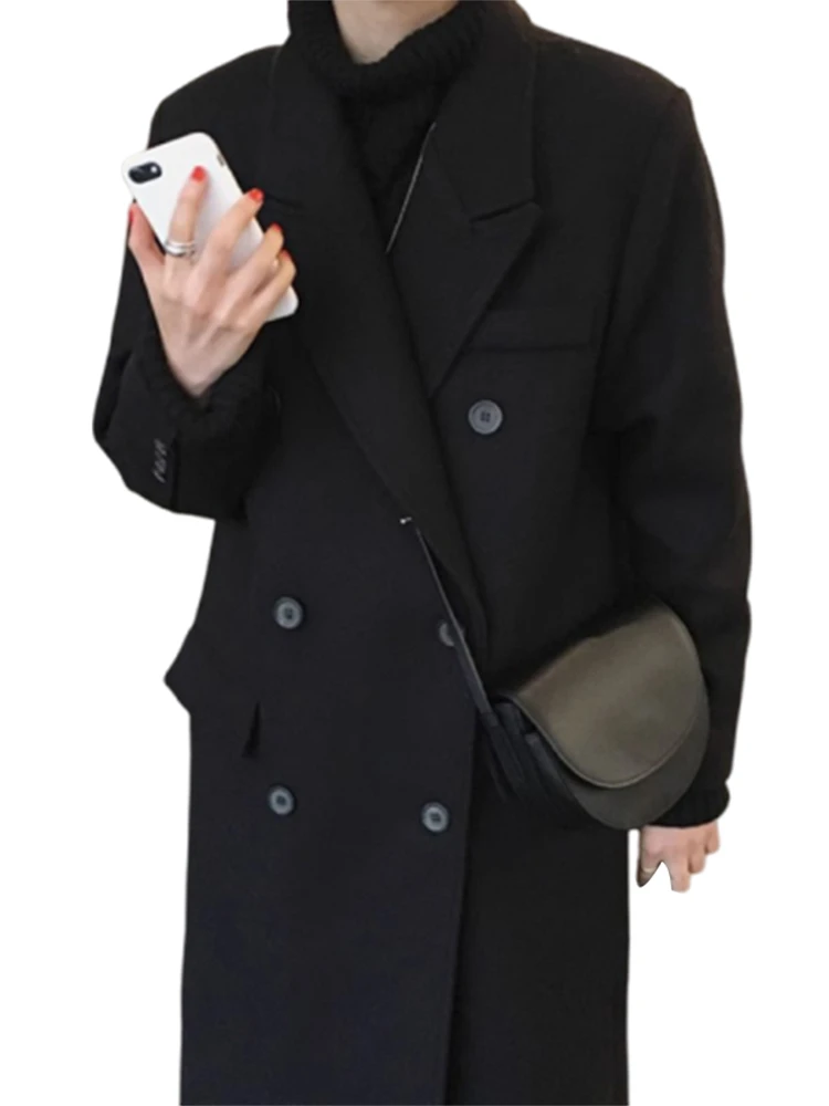 Wollen damesjas herfst winter nieuw ontwerp kleine ence Ele high-end gevoel top zoete Japanse Sle rechte buis