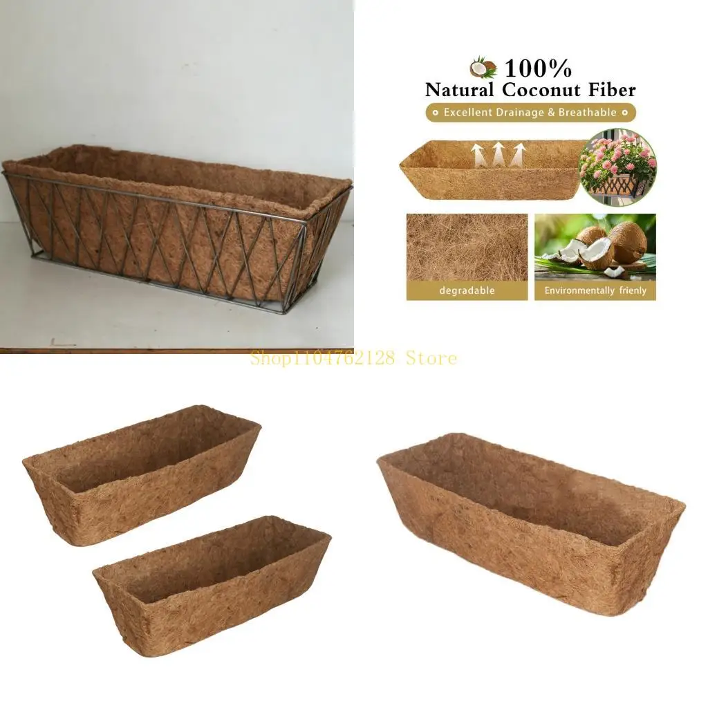 2Pack Durability Coconuts Fiber Pot Liners for Indoor Outdoor Gardening best sale