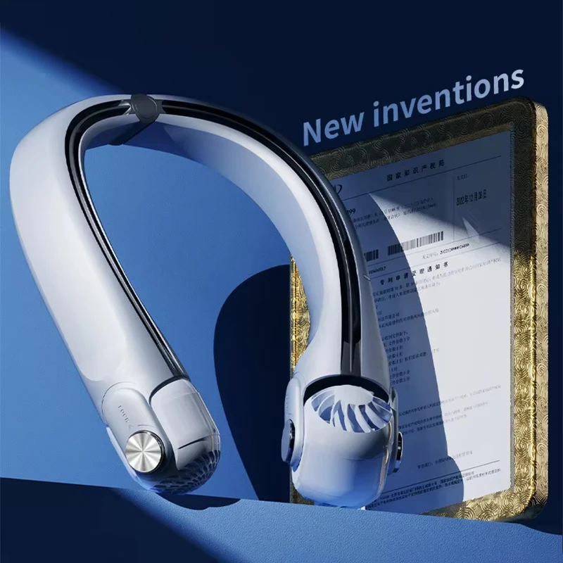 Xiaomi Lazy Leaveless Sport all'aria aperta Turbina telescopica Vento rotante Ventilatore appeso al collo Ventilatore appeso al collo Ventilatore portatile estivo fresco