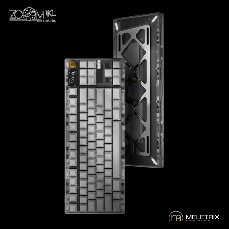 ZOOMTKL DYNA Tri-Mode Wireless Mechanical Gaming Keyboard Kit - Premium Custom Build Set with Aluminum Case Excludes Keycaps