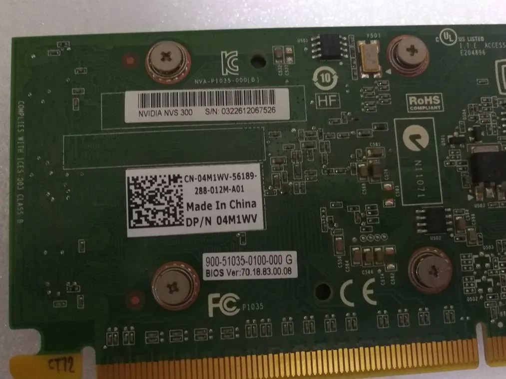 Cartão adaptador 4m1wv nvs300 grafik pcie 512mb