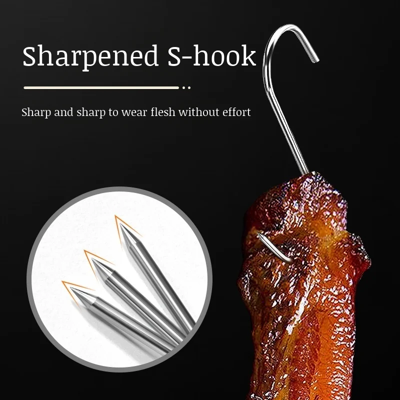 Stainless Steel S Hooks Pork Beef Lamb Suspension Tip Hooks Thickened Hooks Hooks image 3