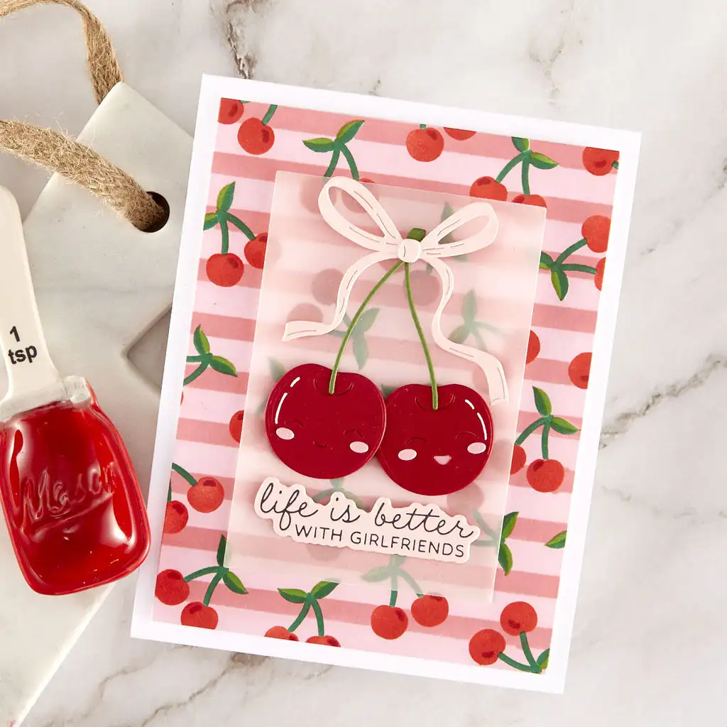 

November 2025 New Cherry Girl Life Stamps Metal Cutting Dies Stencil Hot Foil Wax Stamper For DIY Greeting Card Handmade