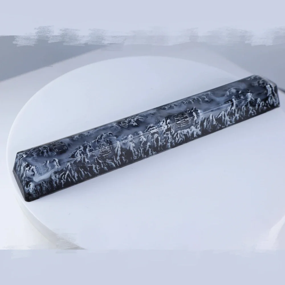 

Колпачки для клавиш Snow Mountain на заказ, колпачки для клавиш Spaceba 6,25U OEM/SA профиля, смола Shift, Enter 2,25u, колпачки для клавиш, аксессуар для механической клавиатуры