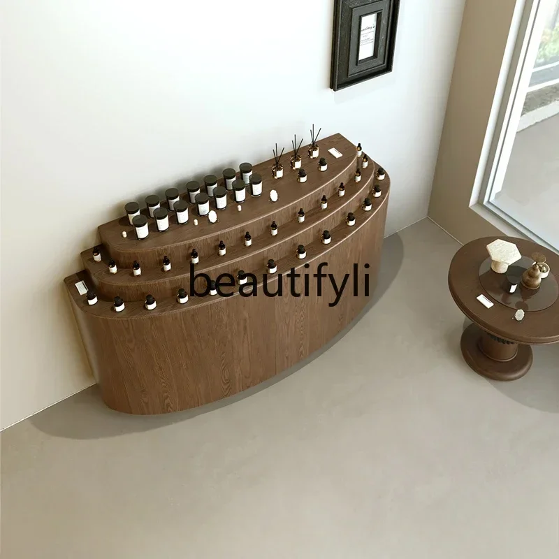 

Asmt14 New Modern simple aromatherapy display cabinet display cabinet semi-arc fragrance smelling table