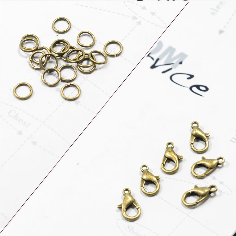 

792PCS Lobster Clasp Claw Buckle Double Opening Necklace Shortener Jewelry Accessories Compatible Most Jump Rings Chains DIY