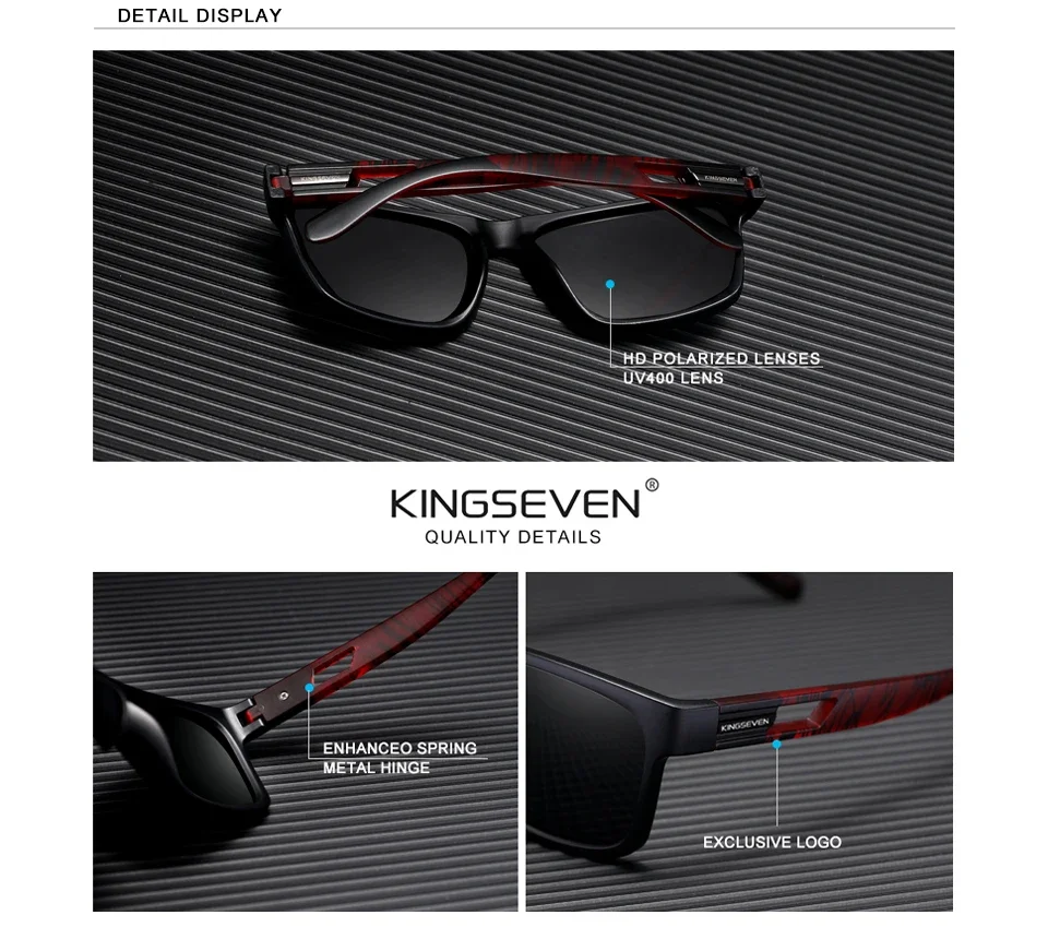KINGSEVEN Mode Zebra Muster Sonnenbrille Männer Polarisierte Anti-UV400 Sonnenschutz Gläser Frauen Kausalen Outdoor Fahren Brillen – Detail 1