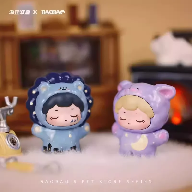 Mini fasola Baobao w sklepie zoologicznym seria pudełko z niespodzianką tajemnicze pudełko słodkie Anime Kawaii figurka lalka dekoracja kreskówkowa zabawki prezent dla dziewczynki