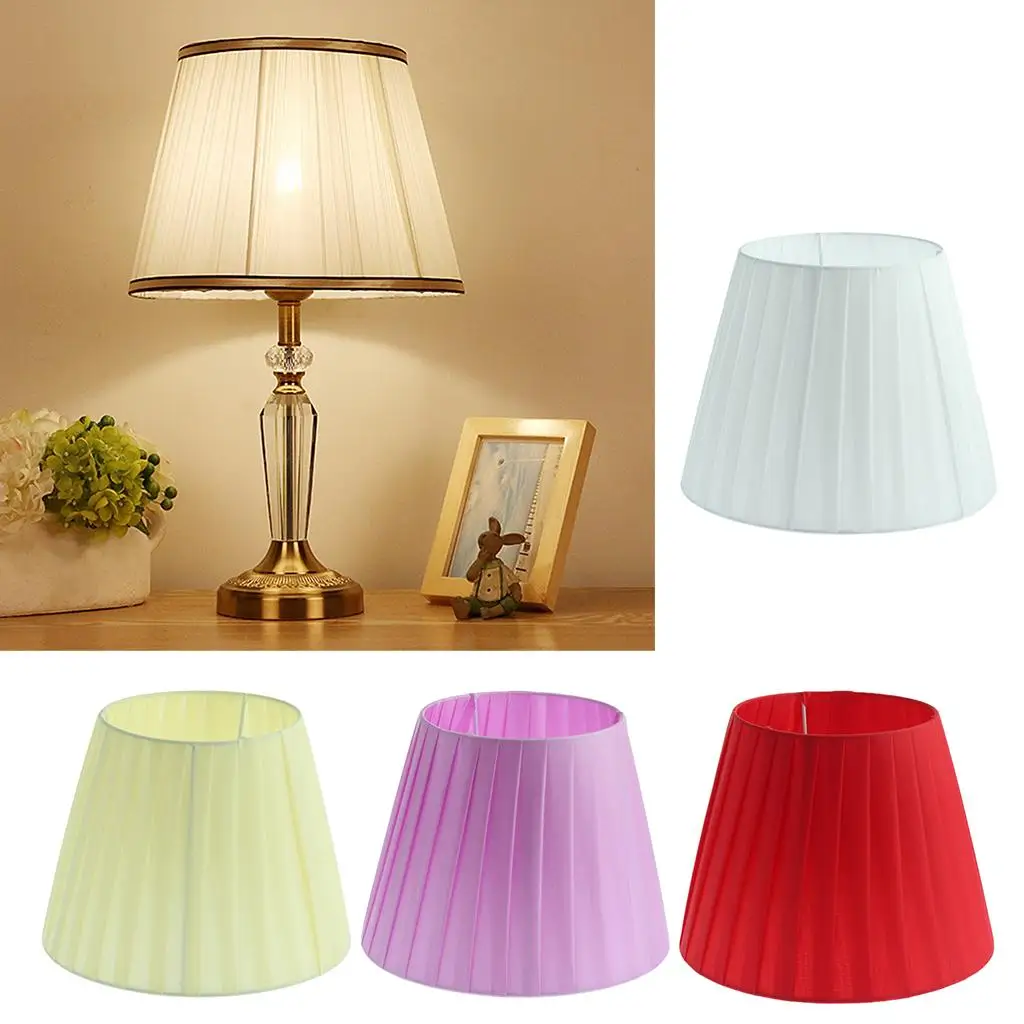 Desk Lamp Cover Cloth Pleated Lampshade Modern Lamp Shade for Standing Lamp Bedroom Living Room Decor