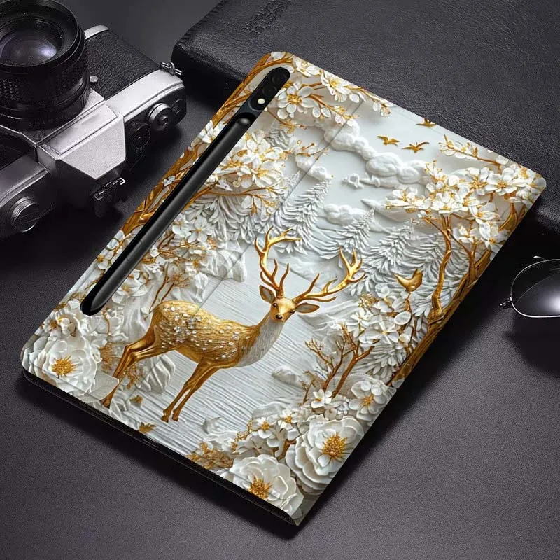 

Deer Swan Art Fashion Gift For Samsung Galaxy Tab S6 S7 S8 S9 S10 FE Plus Lite Soft Flexible Support Tablet Case