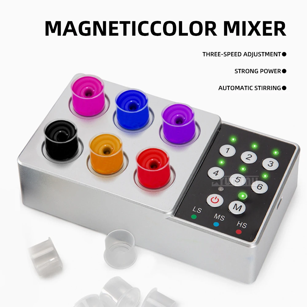 

Смеситель чернил для татуировки, вихревой миксер для чернил для татуировки, портативная магнитная мешалка для равномерного смешивания, принадлежности для татуировки с зарядкой через USB