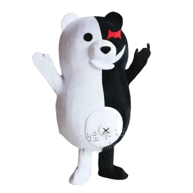 

Black and White Bear Mascot Costume Cartoon Monokuma Mascot Costumes for Sale Anime Role Dress Cartoon Apparel Cosplay Suits