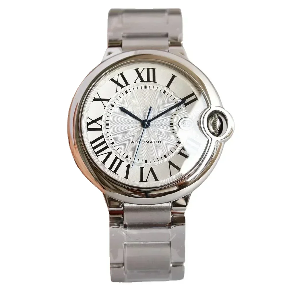 New Mechanical Watch Mens Automatic Rome White Dial Fashion Watches