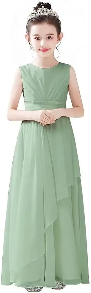 Chiffon Flower Girl Dresses Wedding Junior Bridesmaid Dress Evening Party Girls Formal Gown Princess Dress