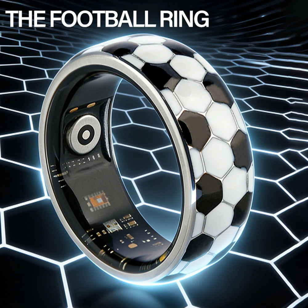 

128 Sport Modes Smart Ring Heart Rate Stress Sleep Health Monitoring Waterproof Smartring Football Style Sports Fitness Rings