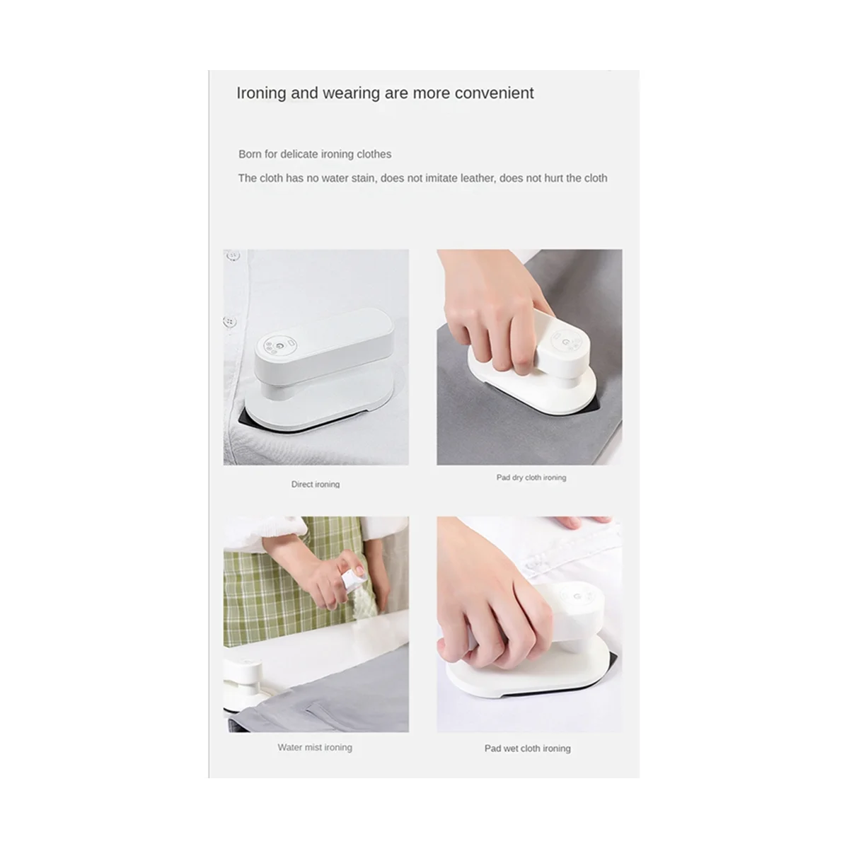 مكواة كهربائية لاسلكية صغيرة A14G-Mini للملابس، مكواة سفر محمولة قابلة لإعادة الشحن، مكوّاة معلقة محمولة جافة ورطبة