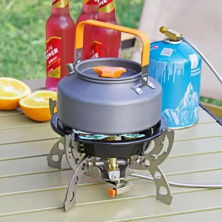 Folding Portable Split Gas Card Spider Stove Multifunctional Outdoor Camping Burner For Hiking Boiling Water Cooking Gear