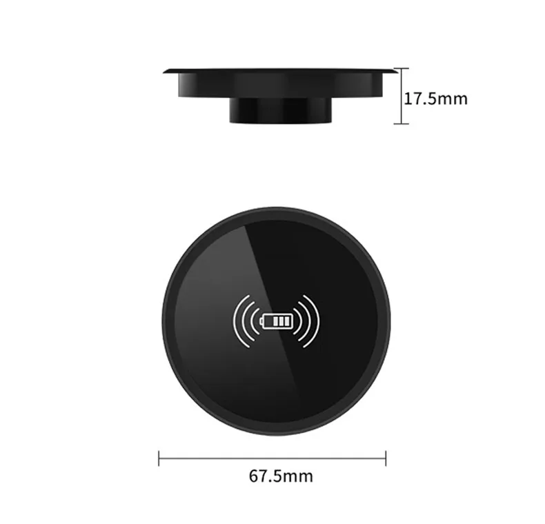 Quick Wireless Desktop Embedded Charger For iPhone 17 16 15 14 13 12 Samsung Huawei Xiaomi Oppo Phone Fast Inductive Charging