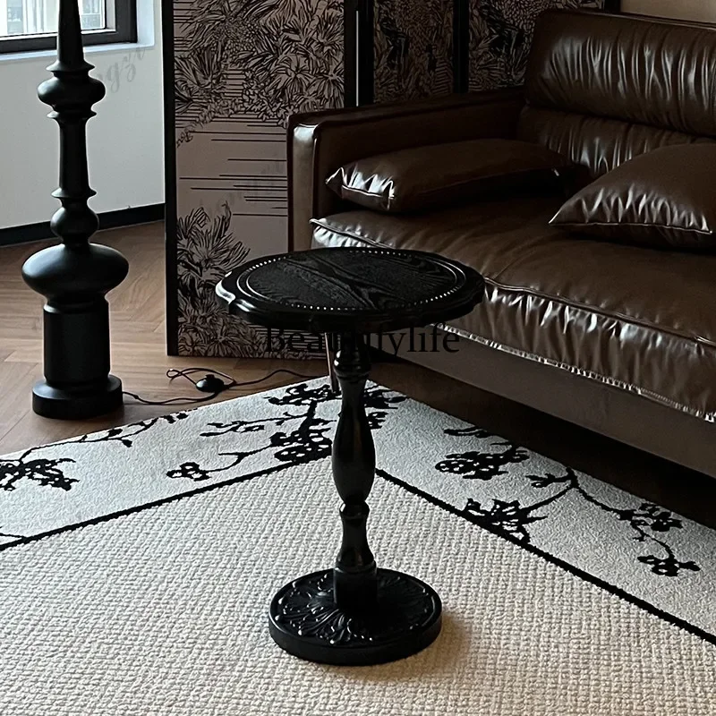 z183 American retro sofa edge few solid wood medieval furniture corner few living room coffee table French casual