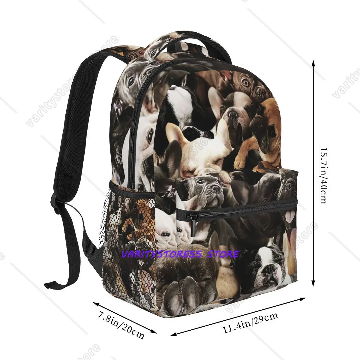 French Bulldogs Backpack Hot Sale Daypack Large Capacity Children BookBag School Bag Shoulder Bags for Men Women