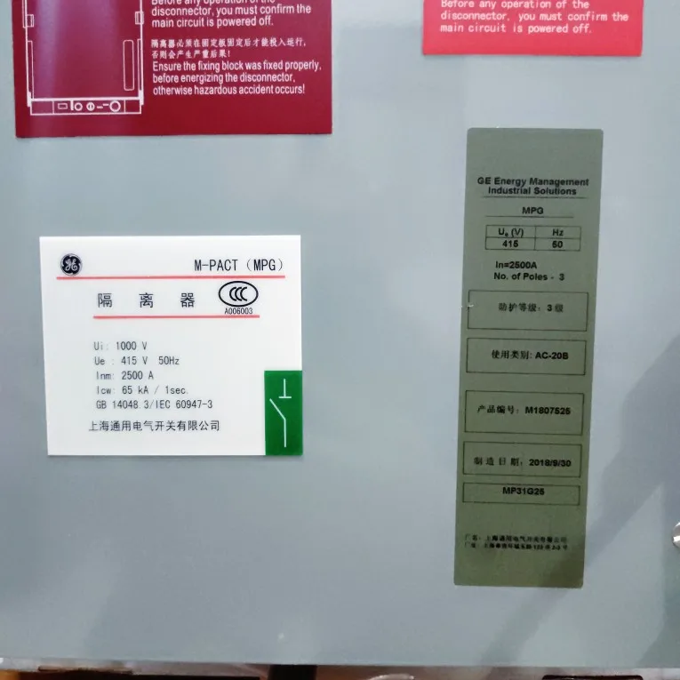 Isolador GE M-PACT MPG 3P 2500A