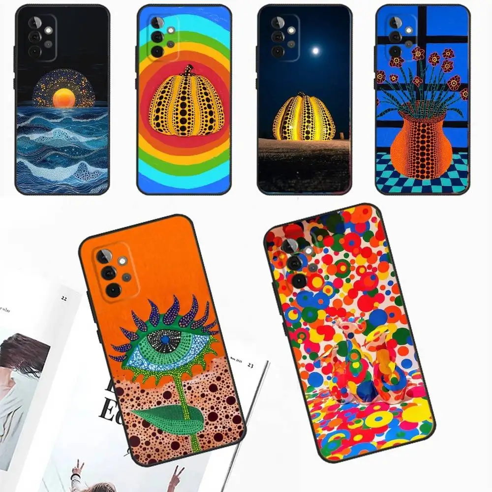

Painting Yayoi Art Kusama Phone Case For Samsung Galaxy A13,A21s,A22,A31,A32,A52,A53,A71,A80,A91 Soft Black Phone Cover