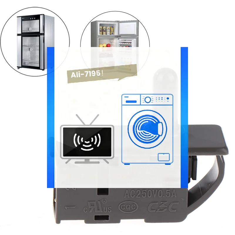 Refrigerator Spare Parts Door Light Control Normally Closing Push Button Switch Refrigerator Door Freezer Door Switch