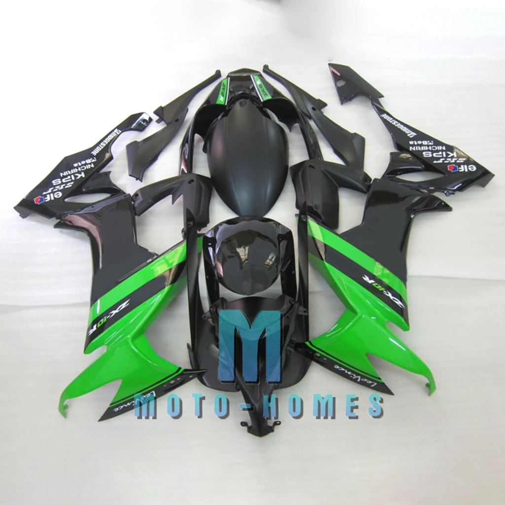 Prime Injection Fairing Kit for ZX10R 08-11 Kawasaki Ninja ZX-10R 2008-2011 Green Black ABS Wrecked Rebuild Bike