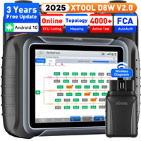 XTOOL D8W Car Diagnostic Tools Automotive Scanner Full System ECU Coding Active Test OBD2 Scanner 38 Resets CAN FD DOIP FCA