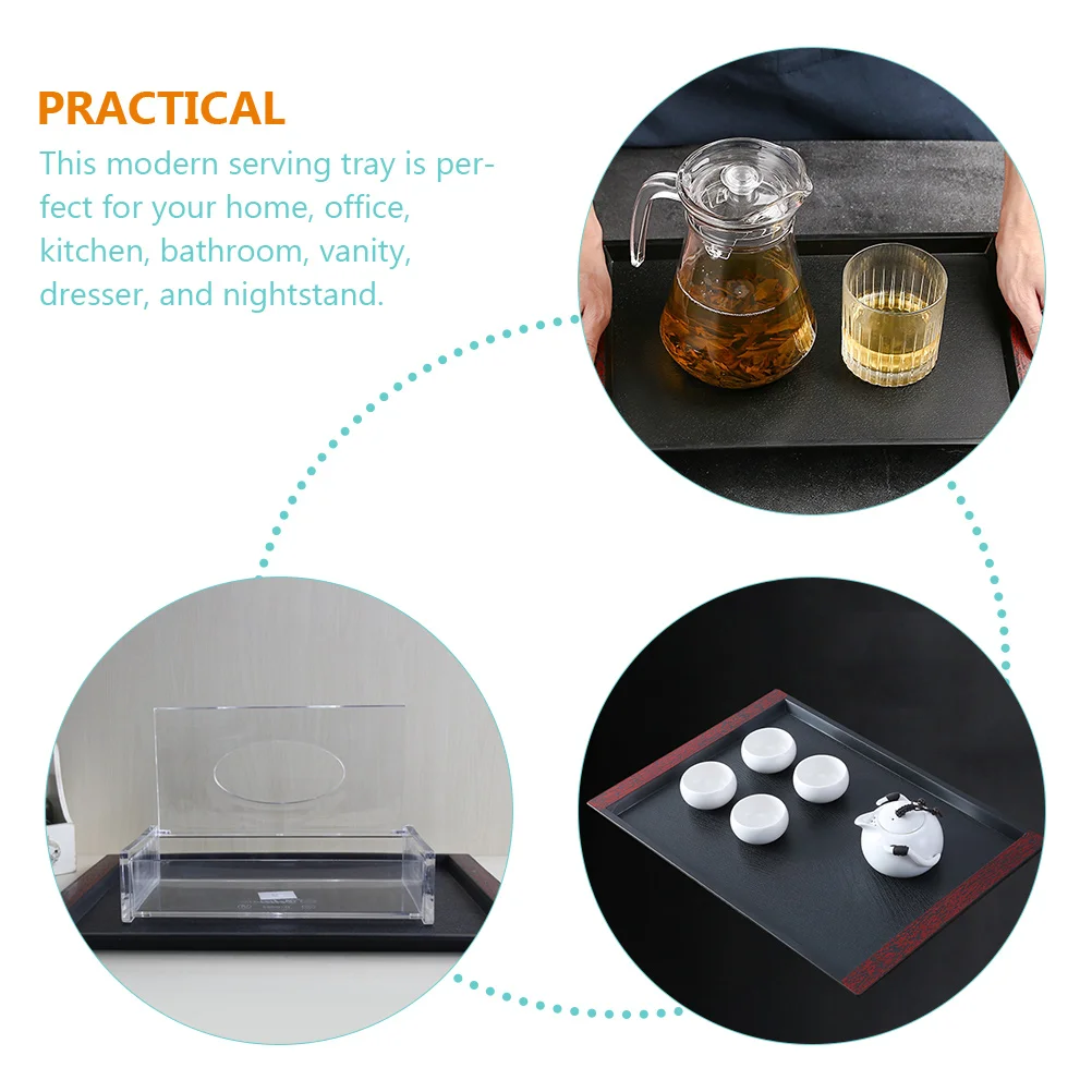 

Japanese Style Tray 43x29cm Polypropylene Reusable Multi-function Tea Coffee Dessert Tray Home Kitchen Bathroom Practical Design